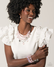 Load image into Gallery viewer, Cubed Cameo - Pink Necklace/ Glittery Gala- Pink Bracelet