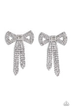 Load image into Gallery viewer, Just BOW With It- White Post Earrings