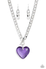 Load image into Gallery viewer, Glassy Hero Purple Necklace