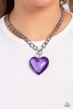 Load image into Gallery viewer, Glassy Hero Purple Necklace