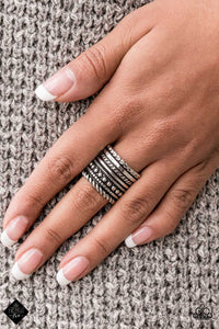 Stacked Odds Silver Ring