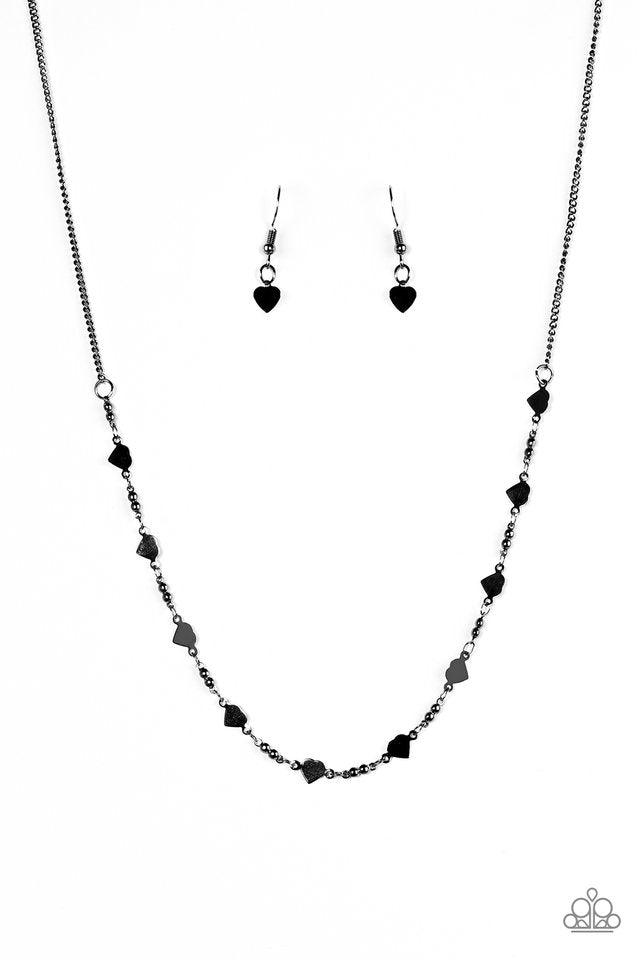 Fierce Hearts Black Necklace