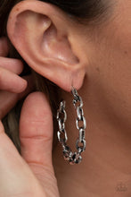 Load image into Gallery viewer, Stronger Together- Silver Hoop Earring
