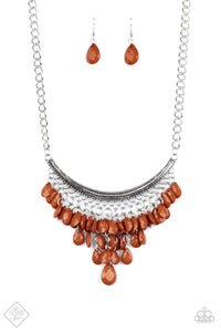 Rio Rainfall Brown Necklace