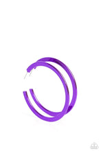 Load image into Gallery viewer, Pop HOOP- Purple Earring
