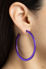 Load image into Gallery viewer, Pop HOOP- Purple Earring
