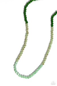 Backstage Beauty Necklace/ Backstage Beading Bracelet Set- Green