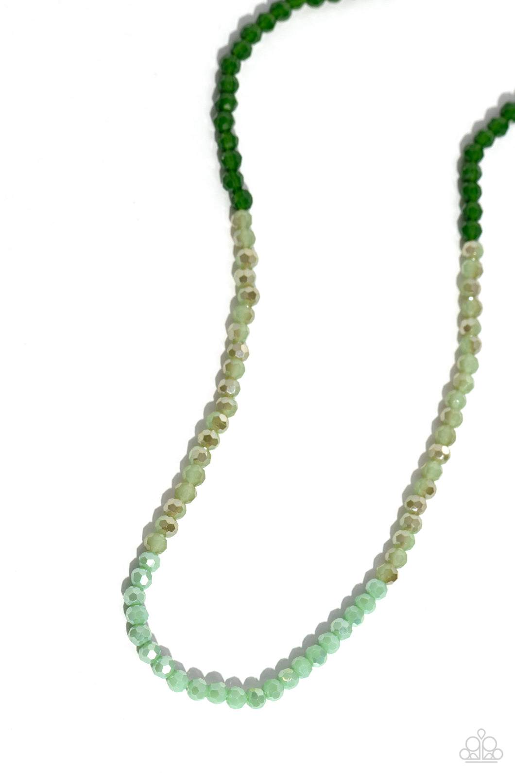 Backstage Beauty Necklace/ Backstage Beading Bracelet Set- Green