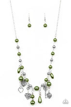 Load image into Gallery viewer, Green Charm Pearl Necklace
