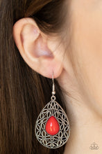 Load image into Gallery viewer, Fanciful Droplets Red earrings
