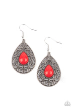 Load image into Gallery viewer, Fanciful Droplets Red earrings
