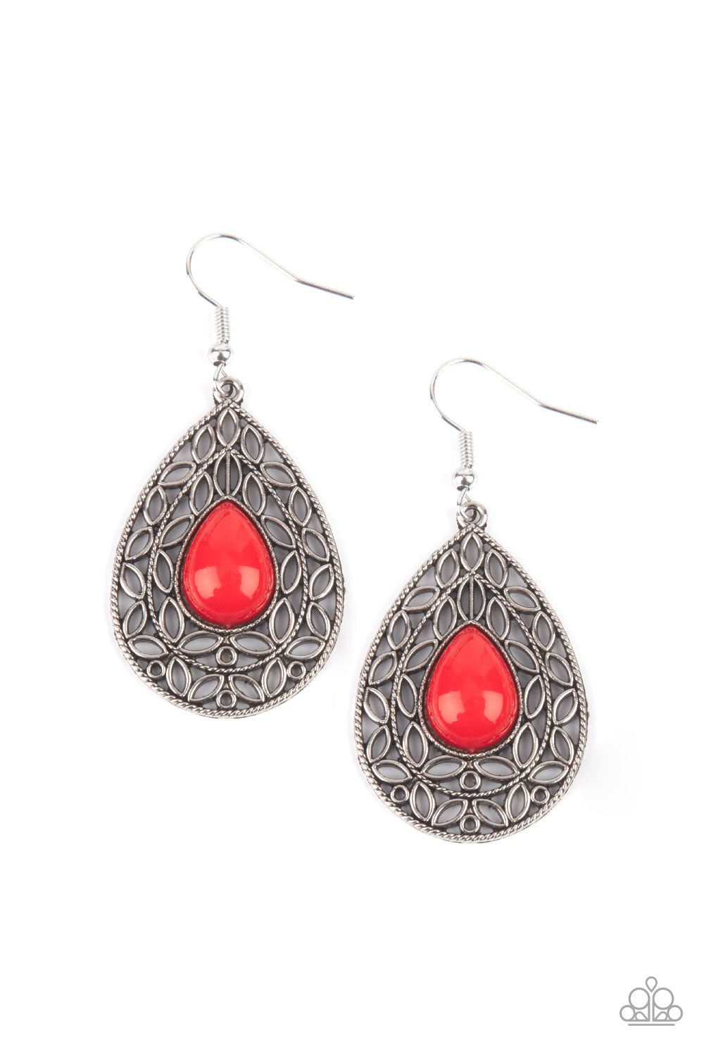 Fanciful Droplets Red earrings