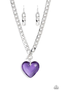Glassy Hero Purple Necklace