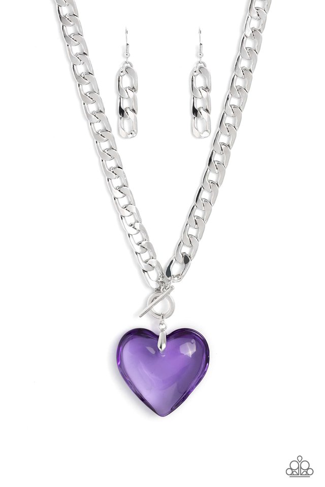 Glassy Hero Purple Necklace