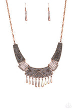 Load image into Gallery viewer, Steer It Up copper necklace
